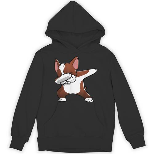 Dabbing Red Boston Terrier Dab Dance Dog Men Women Kids Unisex Hoodie - Bostonterriersmerch.com