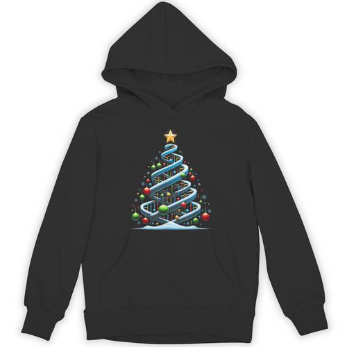 DNA Helix Christmas Tree Scientist Biology Science Teacher Unisex Hoodie - teacherstshirts.com UK