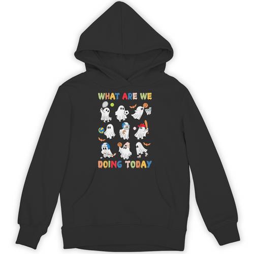 What Are We Doing Today Ghost PE Teacher Team Halloween Unisex Hoodie - teacherstshirts.com DE