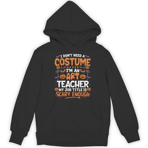 I Don't Need a Costume I'm An Art Teacher Retro Halloween Unisex Hoodie - teacherstshirts.com UK