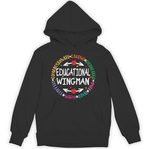 Educational Wingman Assistant Teaching a School Teacher Aide Unisex Hoodie - teacherstshirts.com AU