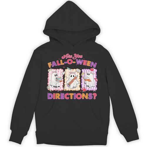 Are You Fall-O-Ween Directions Halloween Teacher Ghost Unisex Hoodie - teacherstshirts.com DE