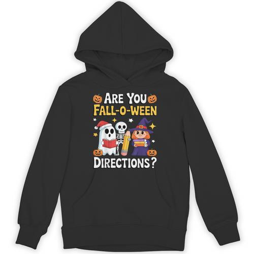 Are You Fall O Ween Directions Halloween Teacher Ghost Unisex Hoodie - teacherstshirts.com AU