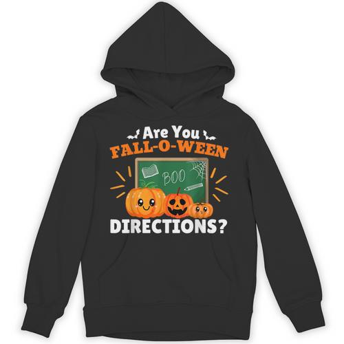 Are You Fall O Ween Directions Halloween Teacher Retro Unisex Hoodie - teacherstshirts.com AU