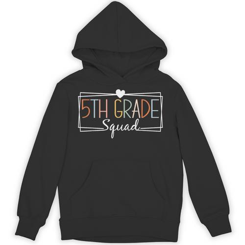 Fifth Grade Squad Teachers Kids 5th Grade Back To School Unisex Hoodie - teacherstshirts.com CA