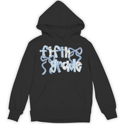 Fifth Grade Team Coquette Bow 5th Grade Teacher Girl Kid Unisex Hoodie - teacherstshirts.com CA