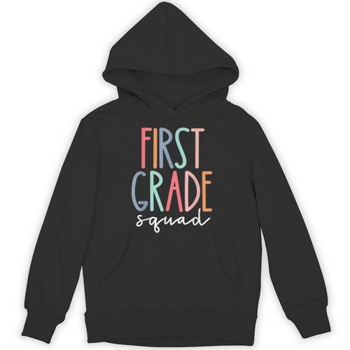 First Grade Squad 1st Grade Teacher Crew Back To School Team Unisex Hoodie - teacherstshirts.com CA