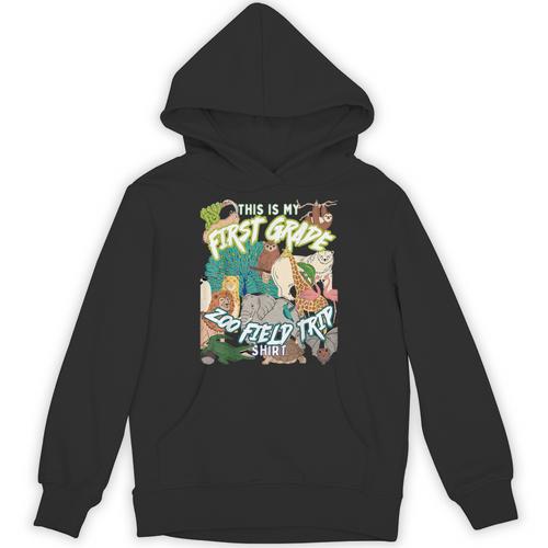 First Grade Zoo Field Trip Matching Student Teacher Class Unisex Hoodie - teacherstshirts.com
