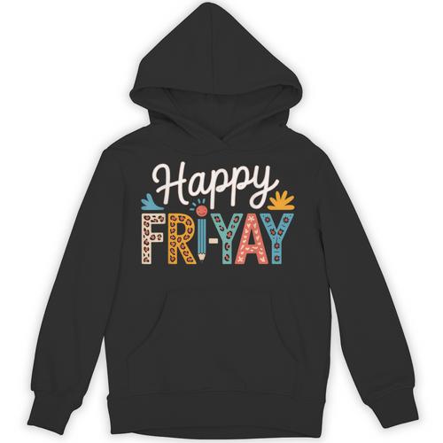 Fri-Yay Teacher Fry Yay Friday Weekend Happy Fri-Yay Unisex Hoodie - teacherstshirts.com CA