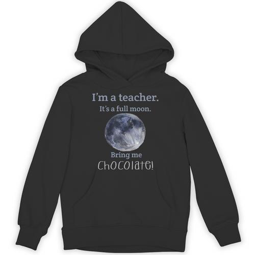Full Moon Teacher Humor For Men Women Girls Kids Unisex Hoodie - teacherstshirts.com