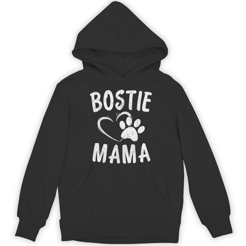 Fun Bostie Mama Dog Lover Apparel Boston Terrier Mom Unisex Hoodie - Bostonterriersmerch.com