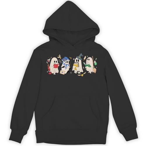 Ghost Book Reading Books Lover Teacher Happy Halloween Unisex Hoodie - teacherstshirts.com CA