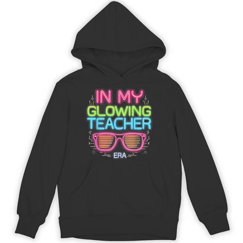 In My Glowing Teacher Era Groovy Colorful Bright Unisex Hoodie - teacherstshirts.com UK