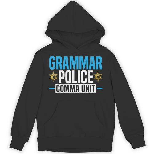 Grammar Police Comma Unit English Teacher Grammar Teacher For Men Women Unisex Hoodie - teacherstshirts.com UK