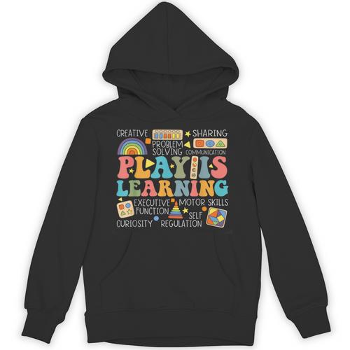 Groovy Play Is Learning Kindergarten Teacher Appreciation Unisex Hoodie - teacherstshirts.com DE