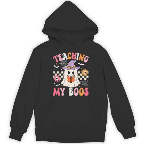 Groovy Teaching My Boos Teacher Ghost Halloween Teacher Unisex Hoodie - teacherstshirts.com AU
