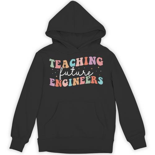 Groovy Teaching Future Engineers Teacher Engineering School Men Women Unisex Hoodie - teacherstshirts.com AU