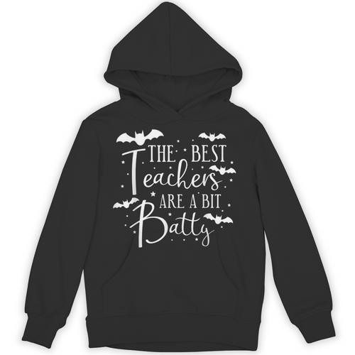 Halloween Best Teachers Are A Bit Batty Spooky Bats Unisex Hoodie - teacherstshirts.com UK