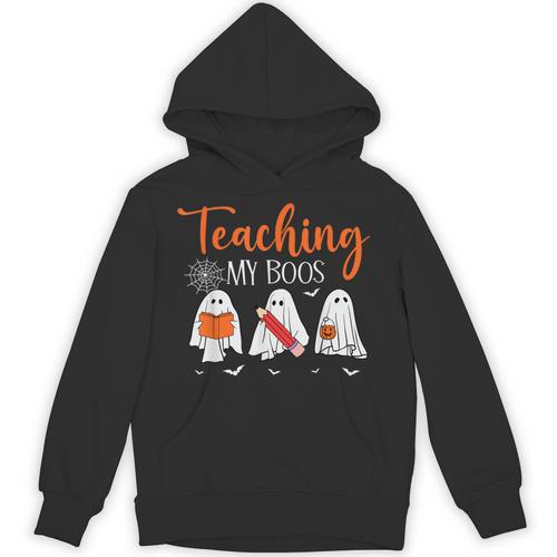 Halloween Ghost Teachers Teaching My Boos Costume Women Men Unisex Hoodie - teacherstshirts.com AU