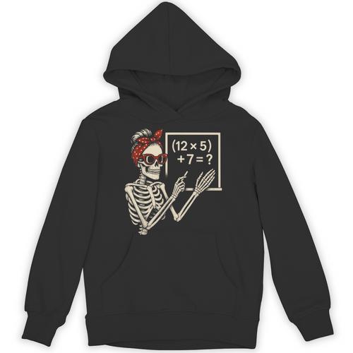 Halloween Math Teacher Skeleton Six Seven Meme Brainrot Unisex Hoodie - teacherstshirts.com AU
