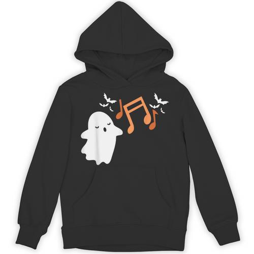 Halloween Music Note Ghost Teacher Fall Musical Instrument Unisex Hoodie - teacherstshirts.com