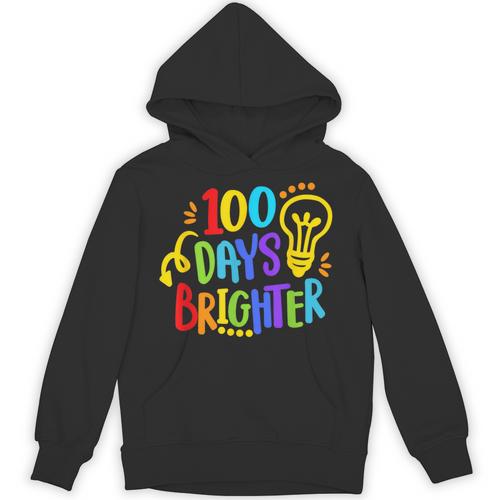 Happy 100th Day Of School 100 Days Brighter Girls Teacher Unisex Hoodie - teacherstshirts.com AU