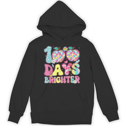 Happy 100th Day Of School 100 Days Brighter Teachers Kids Unisex Hoodie - teacherstshirts.com AU
