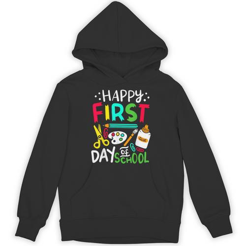 Happy First Day Of School Teacher Back To School Student Unisex Hoodie - teacherstshirts.com CA