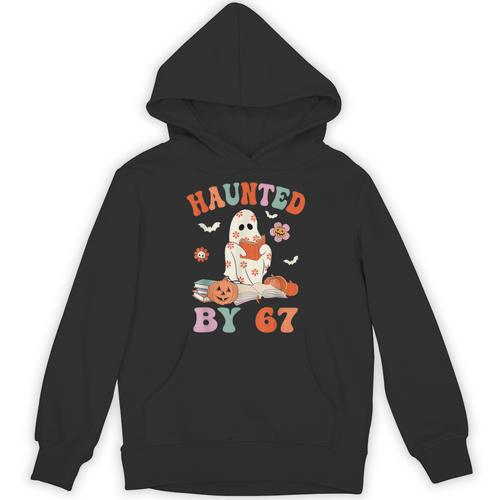 Haunted By 67 Boo Ghost Teacher 6 7 Halloween Costume Unisex Hoodie - teacherstshirts.com
