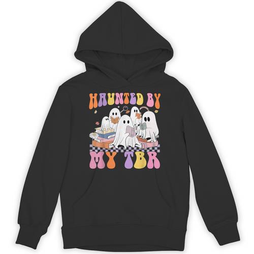 Haunted By My TBR Cute Ghosts Book Reading Teacher Halloween Unisex Hoodie - teacherstshirts.com