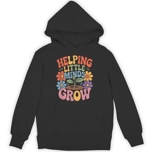 Helping Little Minds Grow Teacher First Day Back To School Unisex Hoodie - teacherstshirts.com AU