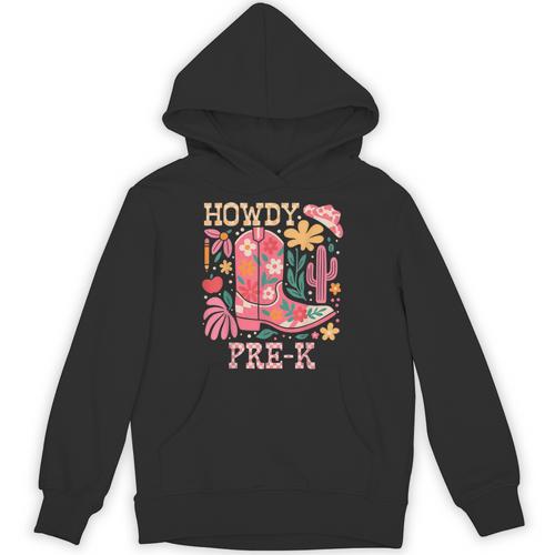 Howdy Pre-K Cowgirls Teacher Back To School Unisex Hoodie - teacherstshirts.com UK