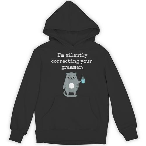 I'm Silently Correcting Your Grammar Sarcastic Teacher For Men Women Kids Unisex Hoodie - teacherstshirts.com AU