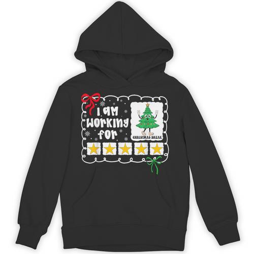 I'm Working For Christmas Break 5 Stars Christmas Teacher Unisex Hoodie - teacherstshirts.com UK