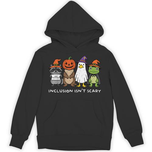 Inclusion Isn't Scary SLP Halloween Sped Teacher Animal Unisex Hoodie - teacherstshirts.com DE