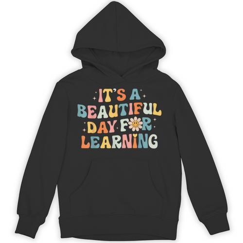 It's Beautiful Day For Learning Retro Teacher Women Men Unisex Hoodie - teacherstshirts.com