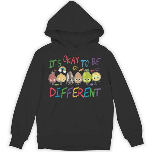 It's Ok To Be Different Apple Teacher Autism Awareness Unisex Hoodie - teacherstshirts.com