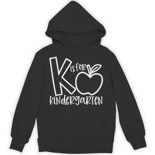 K Is For Kindergarten Kindergarten Teacher Men Women Girls Kids Unisex Hoodie - teacherstshirts.com CA
