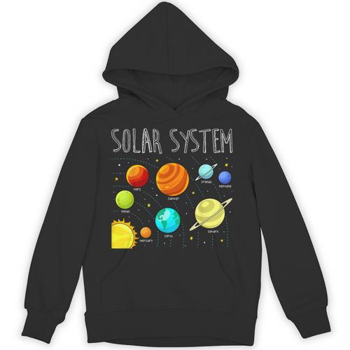 Kids Solar Systems Cute Planets Space Science Teacher School Unisex Hoodie - teacherstshirts.com UK