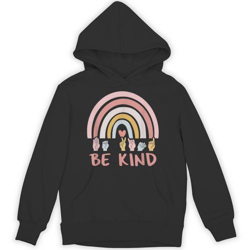 Be Kind ASL Sign Language Deaf SPED Teacher Kids Men Women Unisex Hoodie - teacherstshirts.com UK