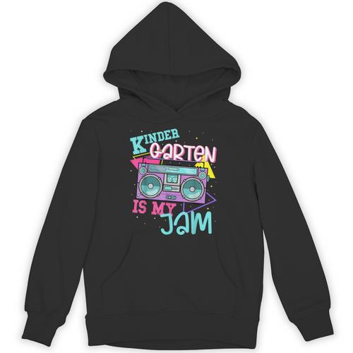 Kindergarten Is My Jam Cute Teacher Shirt 80's 90's Styl Unisex Hoodie - teacherstshirts.com AU