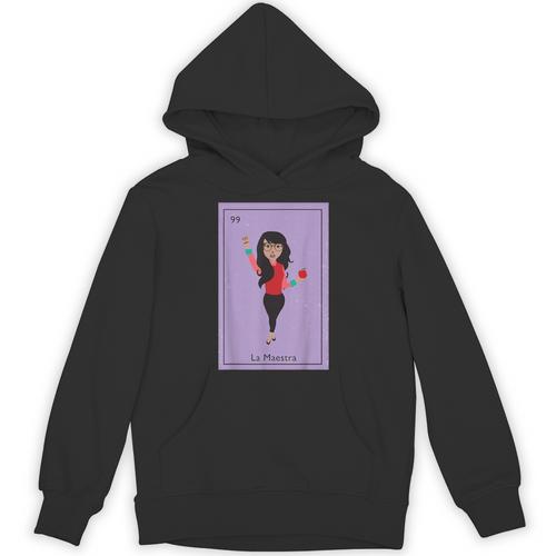 La Maestra Mexican Bingo Card Teacher Lottery Card Unisex Hoodie - teacherstshirts.com UK