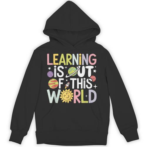 Learning Is Out Of This World Space Teacher Cute Groovy Unisex Hoodie - teacherstshirts.com UK
