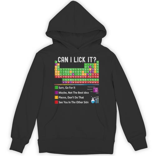 Can I Lick It Periodic Table Chart Science Teacher Cool Meme Unisex Hoodie - teacherstshirts.com AU