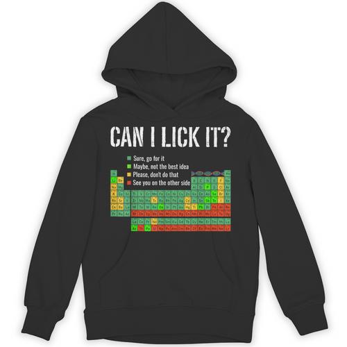 Can I Lick It Periodic Table Science Teacher Student Unisex Hoodie - teacherstshirts.com UK