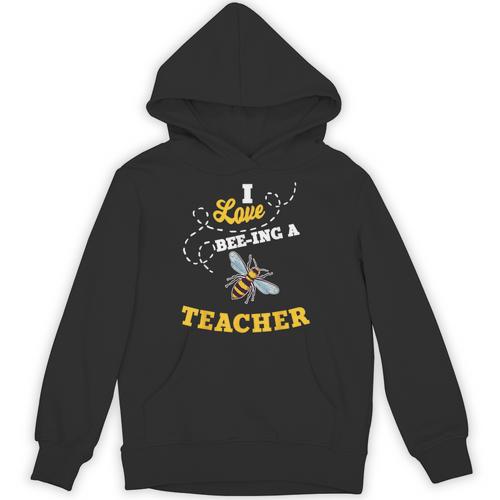 I Love Bee-Ing A Teacher Honey Bee Job Profession Unisex Hoodie - teacherstshirts.com AU