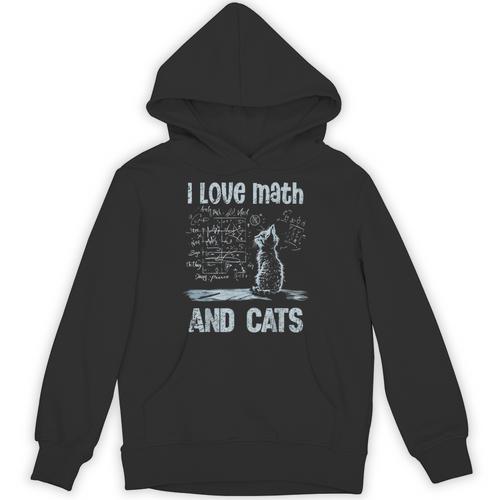 I Love Math And Cats Cat Lover Science Teacher Student Unisex Hoodie - teacherstshirts.com CA