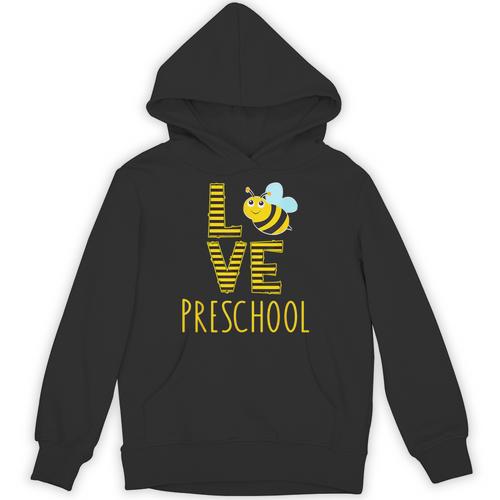 Love Preschool Back To School Yellow Bee Preschool Teacher For Men Women Girls Kids Unisex Hoodie - teacherstshirts.com AU