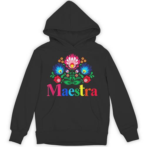 Maestra Proud Spanish Teacher Bilingual Teacher Latina Unisex Hoodie - teacherstshirts.com DE