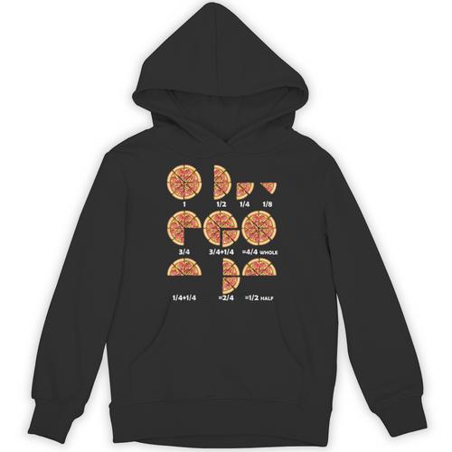 Maths Day Costume Idea Kids Teachers Pizza Slice Fraction Unisex Hoodie - teacherstshirts.com CA